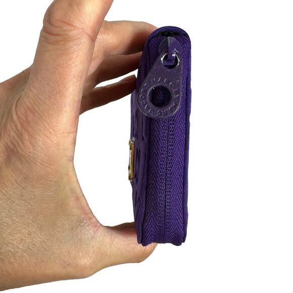 MARC by Marc Jacobs Purple Neoprene  Dreamy Logo Zip Slim Wallet - Picture 4 of 13